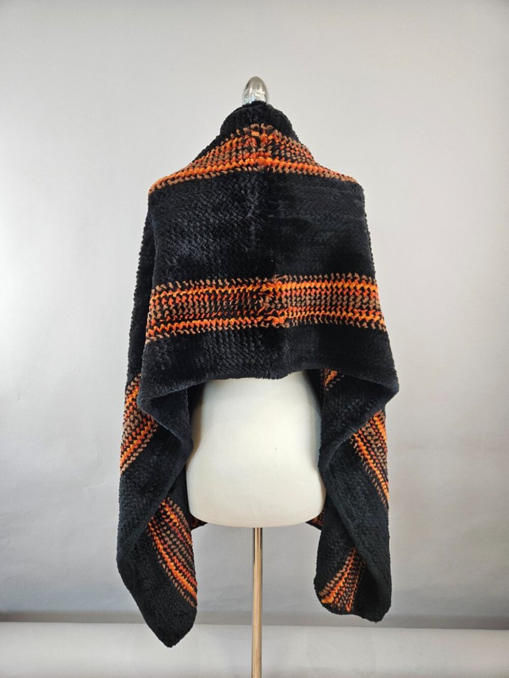 Woven Authentic Rex Rabbit Shawl - Picture 6 of 6